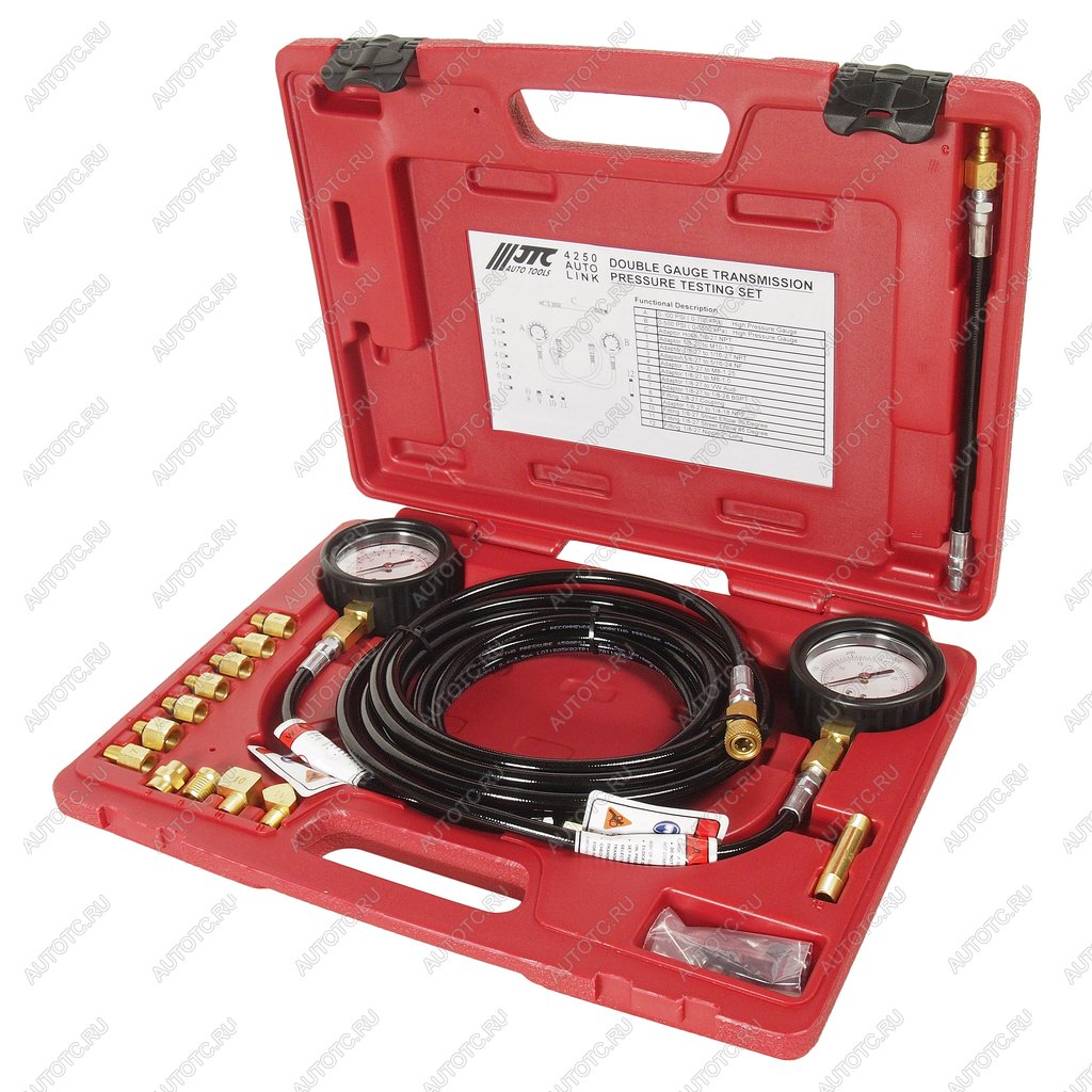 22 499 р. Тестер давления масла КПП с двумя манометрами в кейсе JTC JTC TOOLS CO., LTD jtc-4250  с доставкой в г. Кемерово