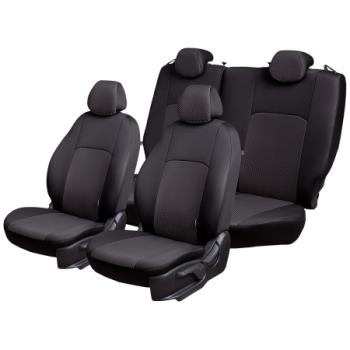 5 399 р. Комплект чехлов для сидений (РЗС 60/40 3Г Жаккард) ДУБЛИН Lord Autofashion технику из списка применимости (серый, вставка Стежок серый)  с доставкой в г. Кемерово. Увеличить фотографию 4