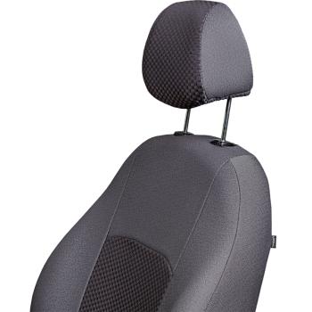7 549 р. Комплект чехлов для сидений (РЗС 40/60 2Г Жаккард) ДУБЛИН Lord Autofashion  KIA Cerato  2 TD (2008-2013) седан (серый, вставка Стежок серая)  с доставкой в г. Кемерово. Увеличить фотографию 6