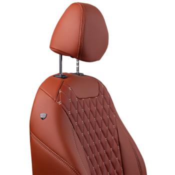 13 949 р. Комплект чехлов для сидений (ЦЗС Орегон) БАЙРОН ст БАЙРОН Lord Autofashion Лада Нива 4х4 2121 3 дв. дорестайлинг (1977-2019) (коричневый, вставка коричневая, строчка бежевая)  с доставкой в г. Кемерово. Увеличить фотографию 2