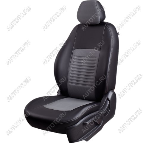 6 799 р. Комплект чехлов для сидений (ЦЗСиС 2П Илана+Орегон) ТУРИН СТ Lord Autofashion  Great Wall Poer (2021-2025) (черный, вставка серая, строчка серая)  с доставкой в г. Кемерово