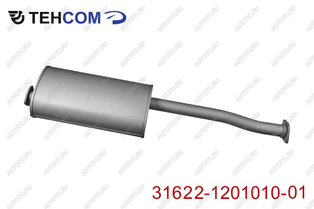 12 449 р. Глушитель УАЗ-3163 Патриот дв.ЗМЗ-409 ЕВРО-2 нержавеющая сталь ТЕХКОМ ТЕХКОМ 31622-1201010 h  с доставкой в г. Кемерово