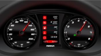 16 777 215 р. Электронная комбинация Renault Logan, Largus, Sandero GAMMA GF-890 (black) Ferrum 688247237  с доставкой в г. Кемерово. Увеличить фотографию 1