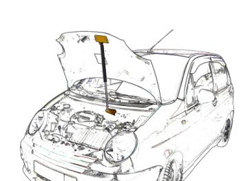 Упор капота ТехноМастер Daewoo Matiz ( M100,  M150,  M200,  M250,  M300) (1998-2016) дорестайлинг, рестайлинг, дорестайлинг, рестайлинг