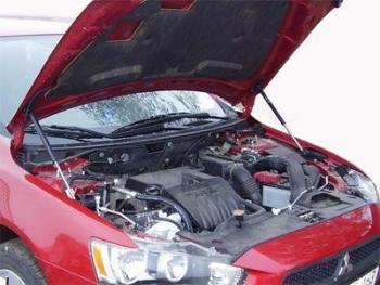 4 999 р. Упор капота ТехноМастер  Mitsubishi Lancer  10 CY (2007-2010) седан дорестайлинг, хэтчбэк дорестайлинг  с доставкой в г. Кемерово. Увеличить фотографию 1