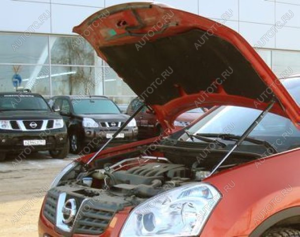 3 499 р. Упор капота ТехноМастер  Nissan Qashqai  1 (2010-2013) J10 рестайлинг  с доставкой в г. Кемерово