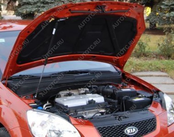 3 499 р. Упор капота ТехноМастер  KIA Rio  2 JB (2005-2011) дорестайлинг седан, дорестайлинг, хэтчбэк 5 дв., рестайлинг седан, рестайлинг, хэтчбэк 5 дв.  с доставкой в г. Кемерово