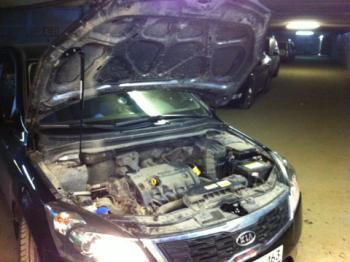 Упор капота ТехноМастер KIA Ceed  1 ED (2010-2012) рестайлинг универсал, рестайлинг, хэтчбэк 5 дв.