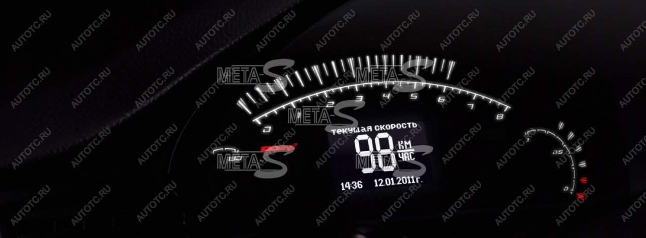 86 999 р. Электронная комбинация Chevrolet Niva GAMMA GF-826 (стрелочная хром) Ferrum 688246307  с доставкой в г. Кемерово