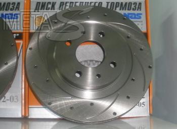 4 689 р. Диски тормозные Alnas 2112-0205 Euro Sport (насечками, перфорация) Alnas 688247053  с доставкой в г. Кемерово. Увеличить фотографию 1