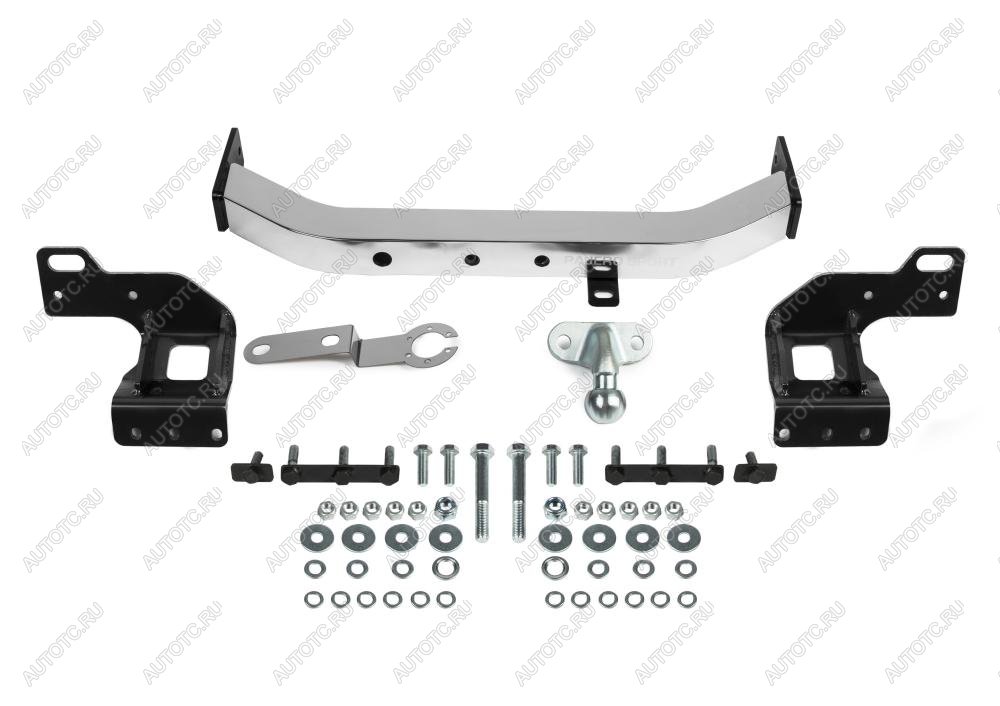 17 549 р. Фаркоп (фланцевое крепление шара)(с нержавеющей накладкой) Atlas Mitsubishi Pajero Sport QF рестайлинг (2019-2022) (стальной с порошковым покрытием, шар F (C, F30))  с доставкой в г. Кемерово
