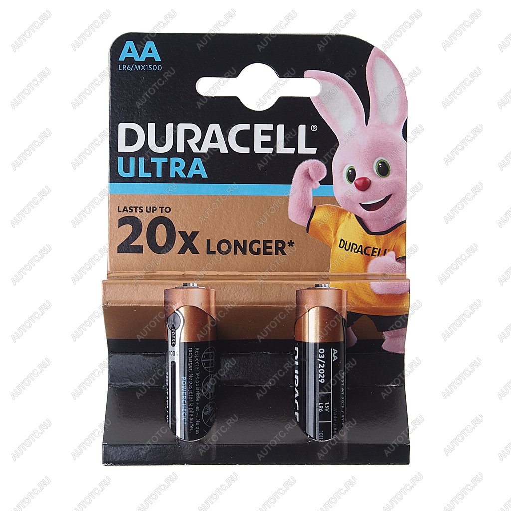 299 р. Батарейка AA LR6 1.5V блистер 2шт. (цена за 1шт.) Alkaline Ultra Power DURACELL DURACELL lr6u-2bl  с доставкой в г. Кемерово