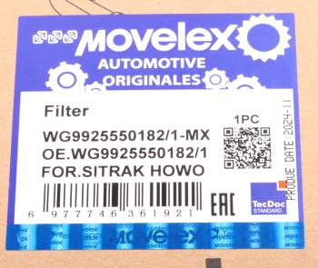 1 369 р. Фильтр топливный SITRAK HOWO сепаратора MOVELEX MOVELEX wg99255501821-mx  с доставкой в г. Кемерово. Увеличить фотографию 9