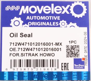 159 р. Сальник SITRAK HOWO насоса ГУРа MOVELEX MOVELEX 712w471012016001-mx  с доставкой в г. Кемерово. Увеличить фотографию 4
