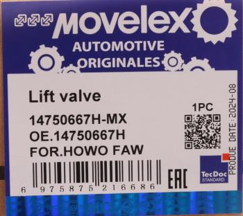 2 699 р. Кран HOWO SHACMAN SHAANXI управления подъемом кузова MOVELEX MOVELEX 14750667h-mx  с доставкой в г. Кемерово. Увеличить фотографию 11