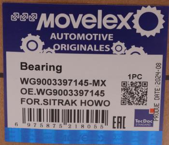 286 р. Подшипник SITRAK HOWO входного вала передний MOVELEX MOVELEX wg9003397145-mx  с доставкой в г. Кемерово. Увеличить фотографию 5