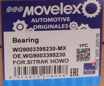177 р. Подшипник SITRAK HOWO входного вала задний MOVELEX MOVELEX wg9003395230-mx  с доставкой в г. Кемерово. Увеличить фотографию 5