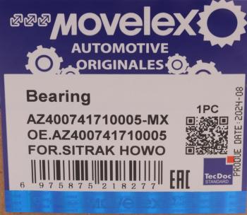 1 139 р. Подшипник SITRAK HOWO шкворня нижний MOVELEX MOVELEX az400741710005-mx  с доставкой в г. Кемерово. Увеличить фотографию 6