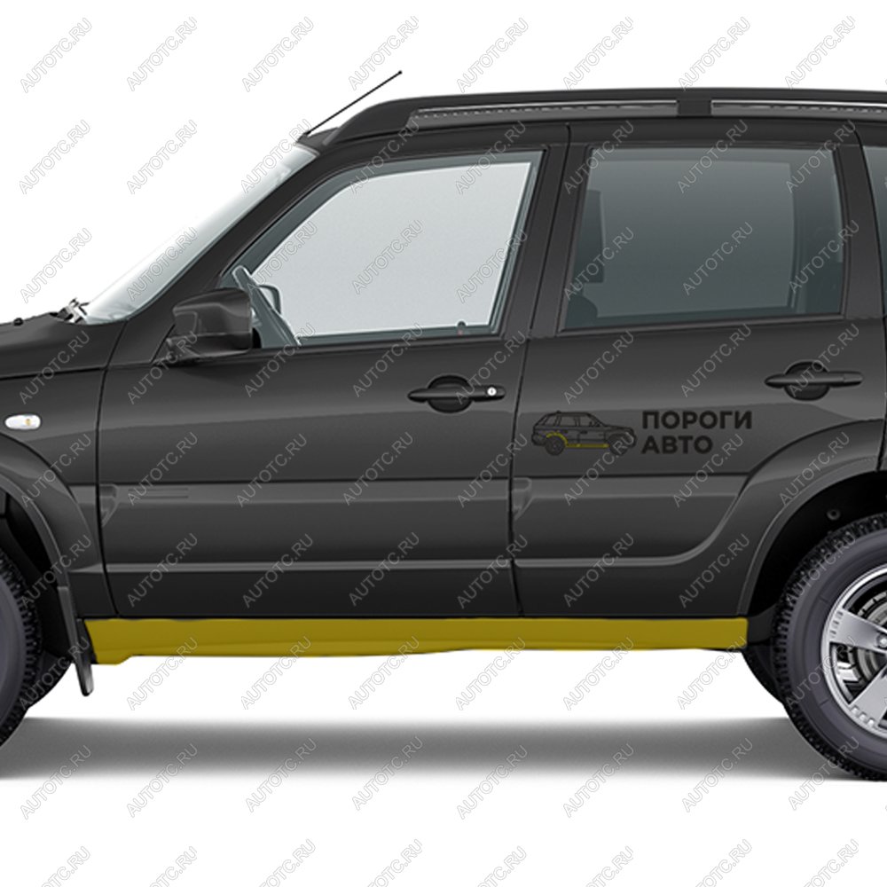 5 649 р. Chevrolet Niva кузовные пороги полный профиль  upwec-01  с доставкой в г. Кемерово