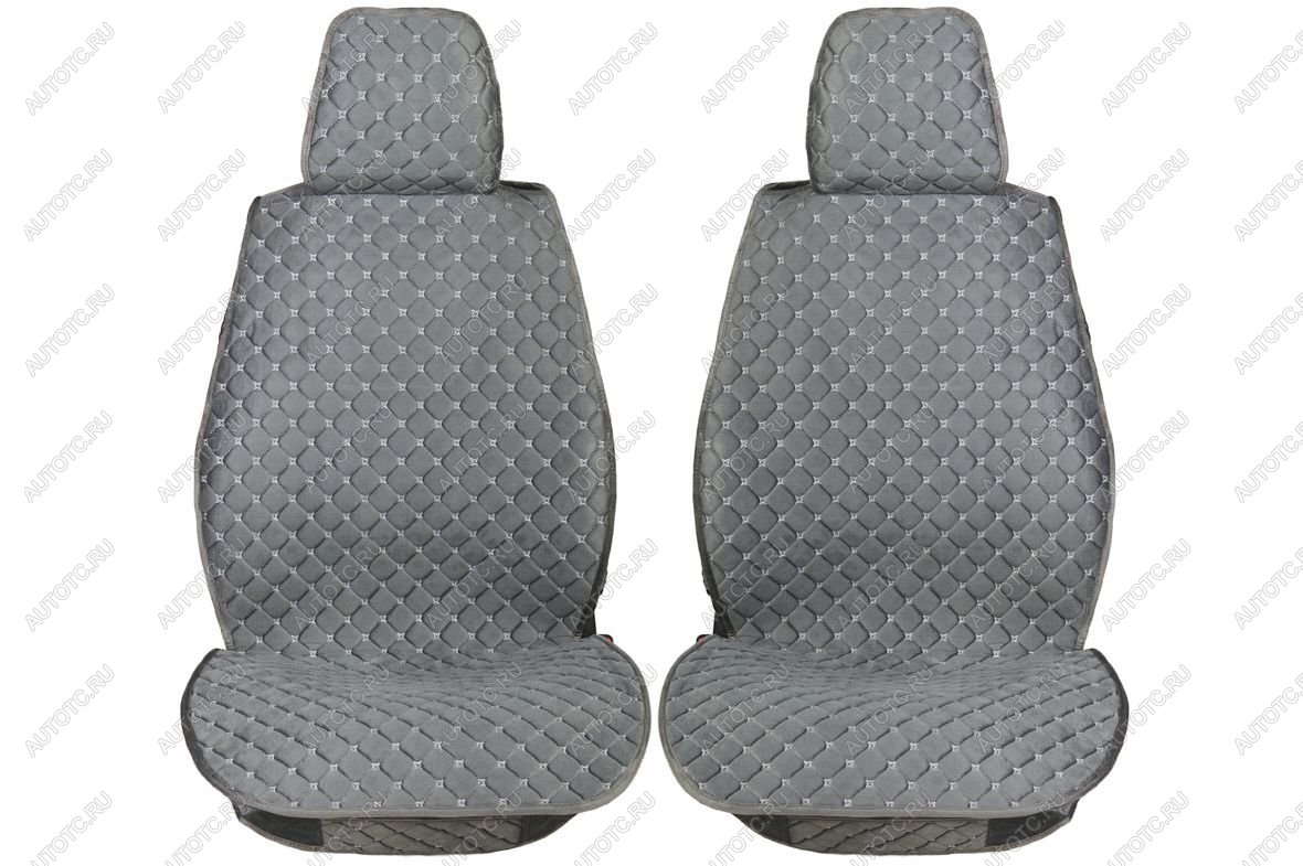 3 299 р. Каркасные накидки для сидений автомобиля из велюра Classic Romb Серый Seintex 317692  с доставкой в г. Кемерово