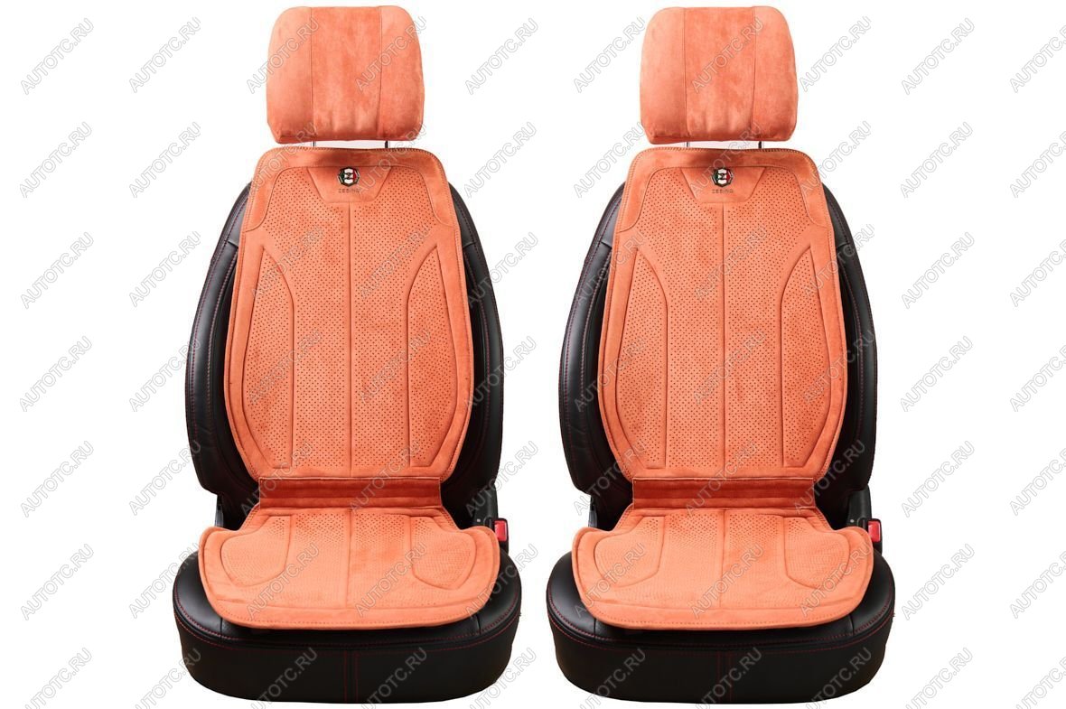 4 999 р. Накидки для сидений автомобиля из велюра Exsclusiv Plus Оранжевый Seintex 317710  с доставкой в г. Кемерово