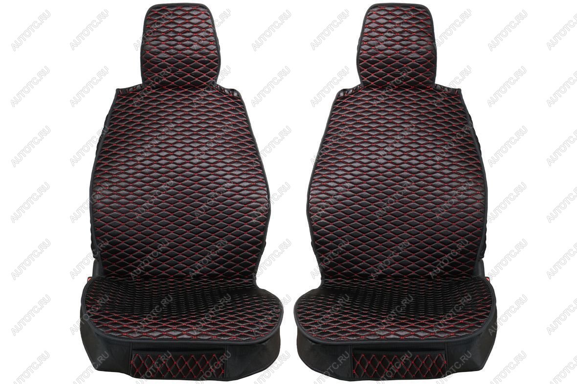 3 899 р. Каркасные накидки для сидений автомобиля из ткани Black Red Черно-красный Seintex 317797  с доставкой в г. Кемерово