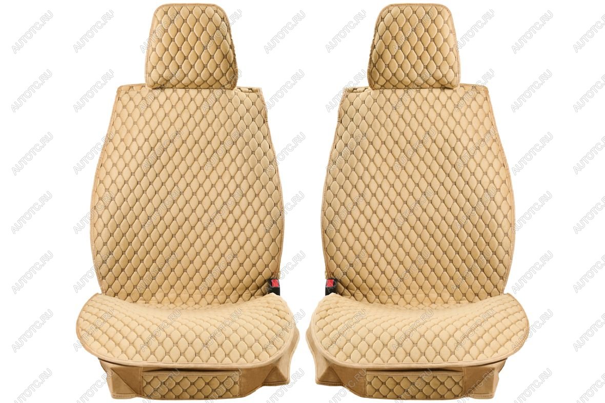 3 299 р. Каркасные накидки для сидений автомобиля из велюра Classic Ultra Бежевый Seintex 317682  с доставкой в г. Кемерово