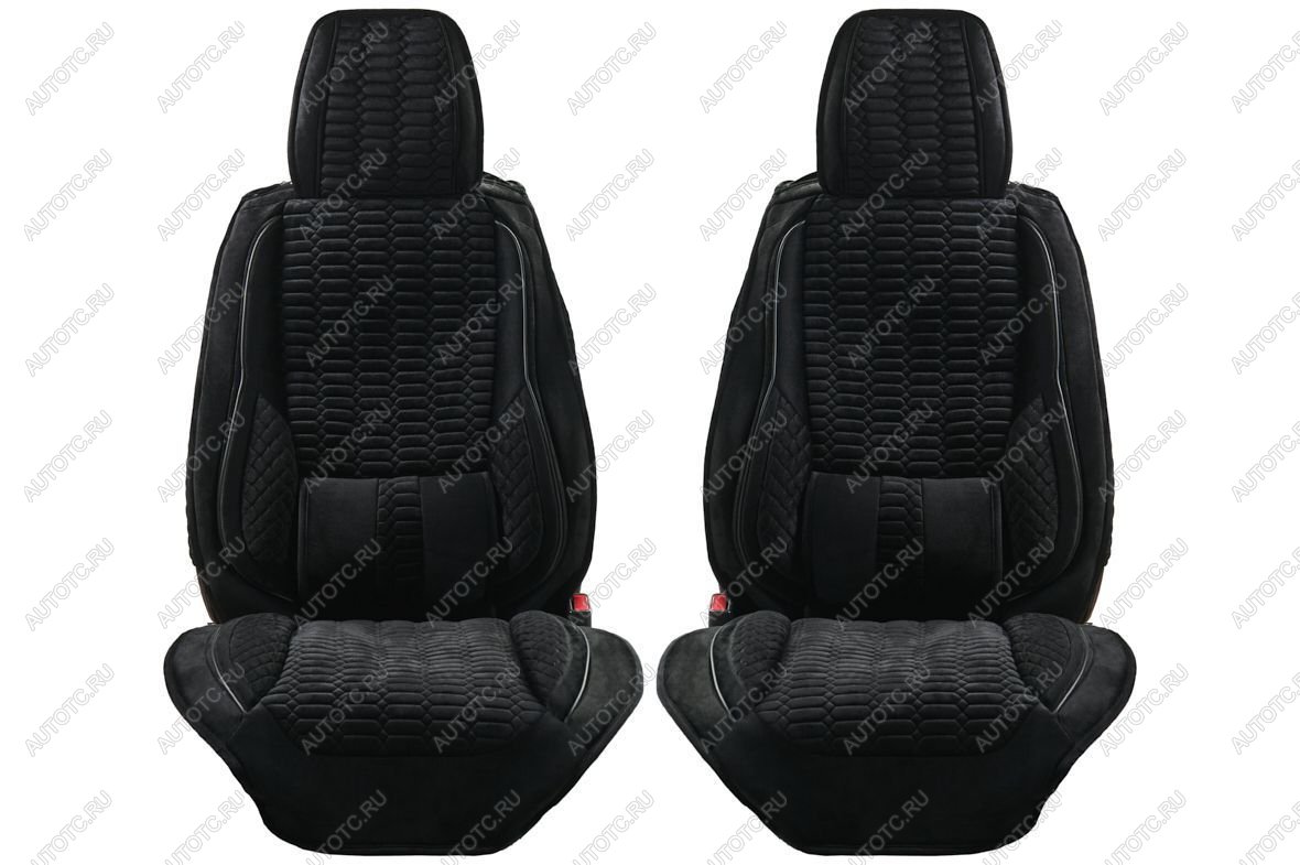 3 699 р. Каркасные накидки для сидений автомобиля из велюра Comfort Черный Seintex 317888  с доставкой в г. Кемерово