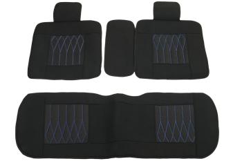 3 899 р. Каркасные накидки для сидений автомобиля из велюра Comfort Plus Черно-синий Seintex 317788  с доставкой в г. Кемерово. Увеличить фотографию 3