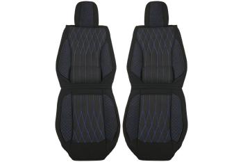 3 899 р. Каркасные накидки для сидений автомобиля из велюра Comfort Plus Черно-синий Seintex 317788  с доставкой в г. Кемерово. Увеличить фотографию 2