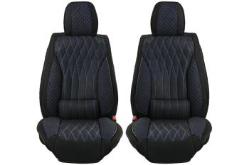 3 899 р. Каркасные накидки для сидений автомобиля из велюра Comfort Plus Черно-синий Seintex 317788  с доставкой в г. Кемерово. Увеличить фотографию 1