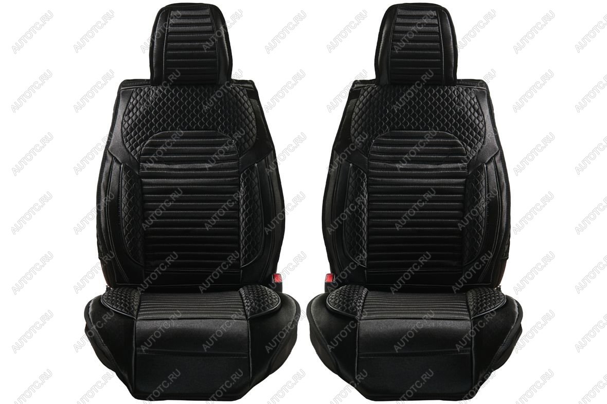 3 699 р. Каркасные накидки для сидений автомобиля из велюра Premium Черный Seintex 317697  с доставкой в г. Кемерово