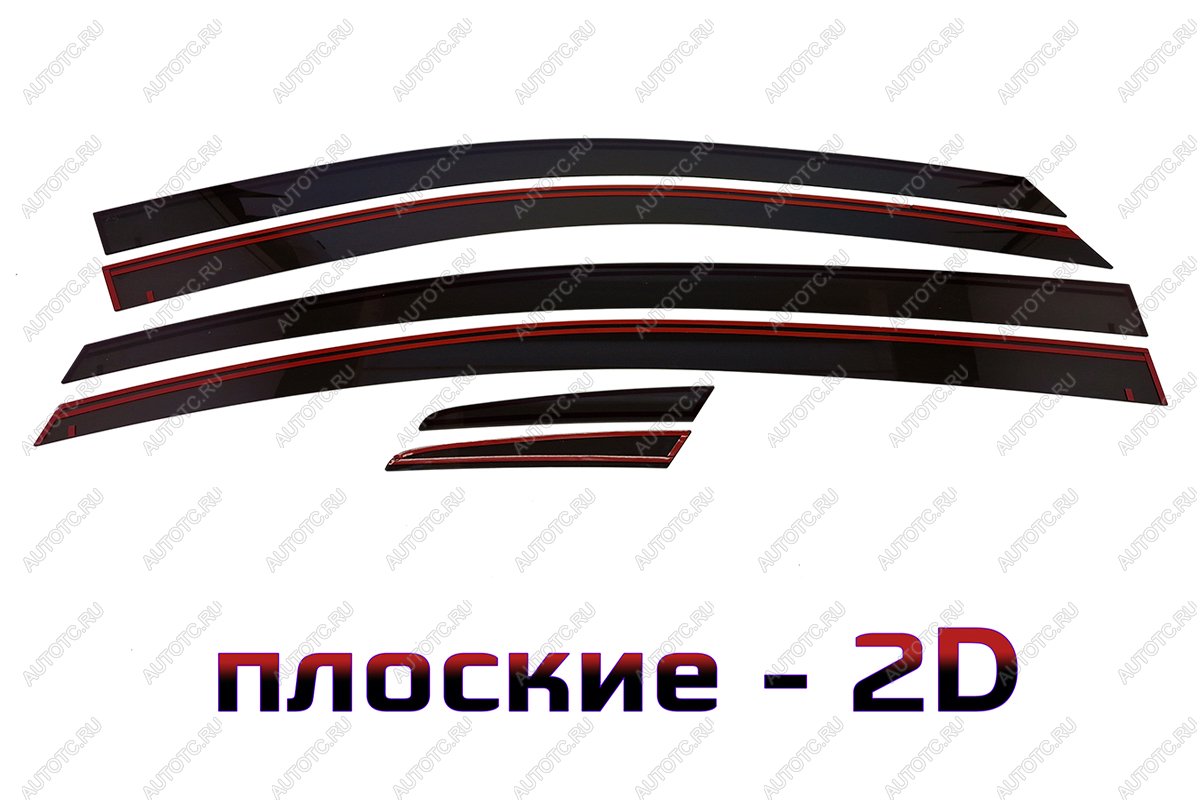 5 929 р. Дефлекторы окон 2D Стрелка11  MG 5 (2020-2025) (черные)  с доставкой в г. Кемерово