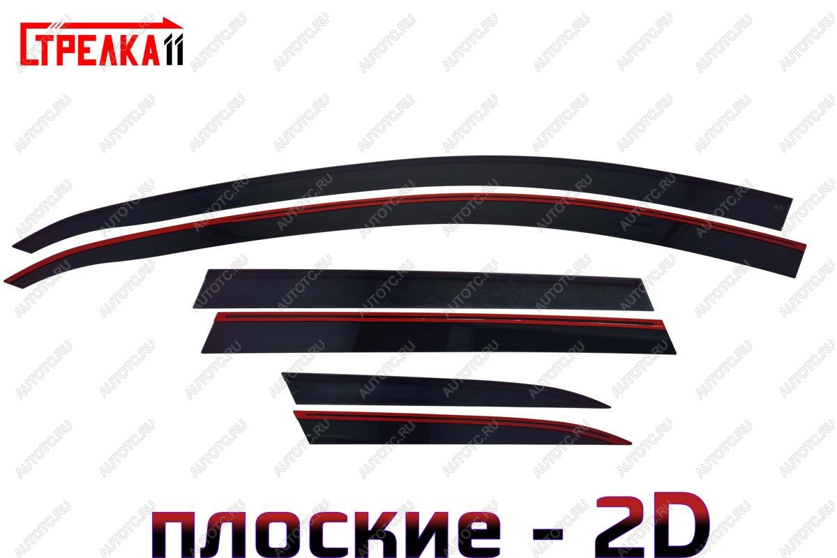 4 699 р. Дефлекторы окон 2D Стрелка11 Volvo XC60  дорестайлинг (2008-2013) (черные)  с доставкой в г. Кемерово