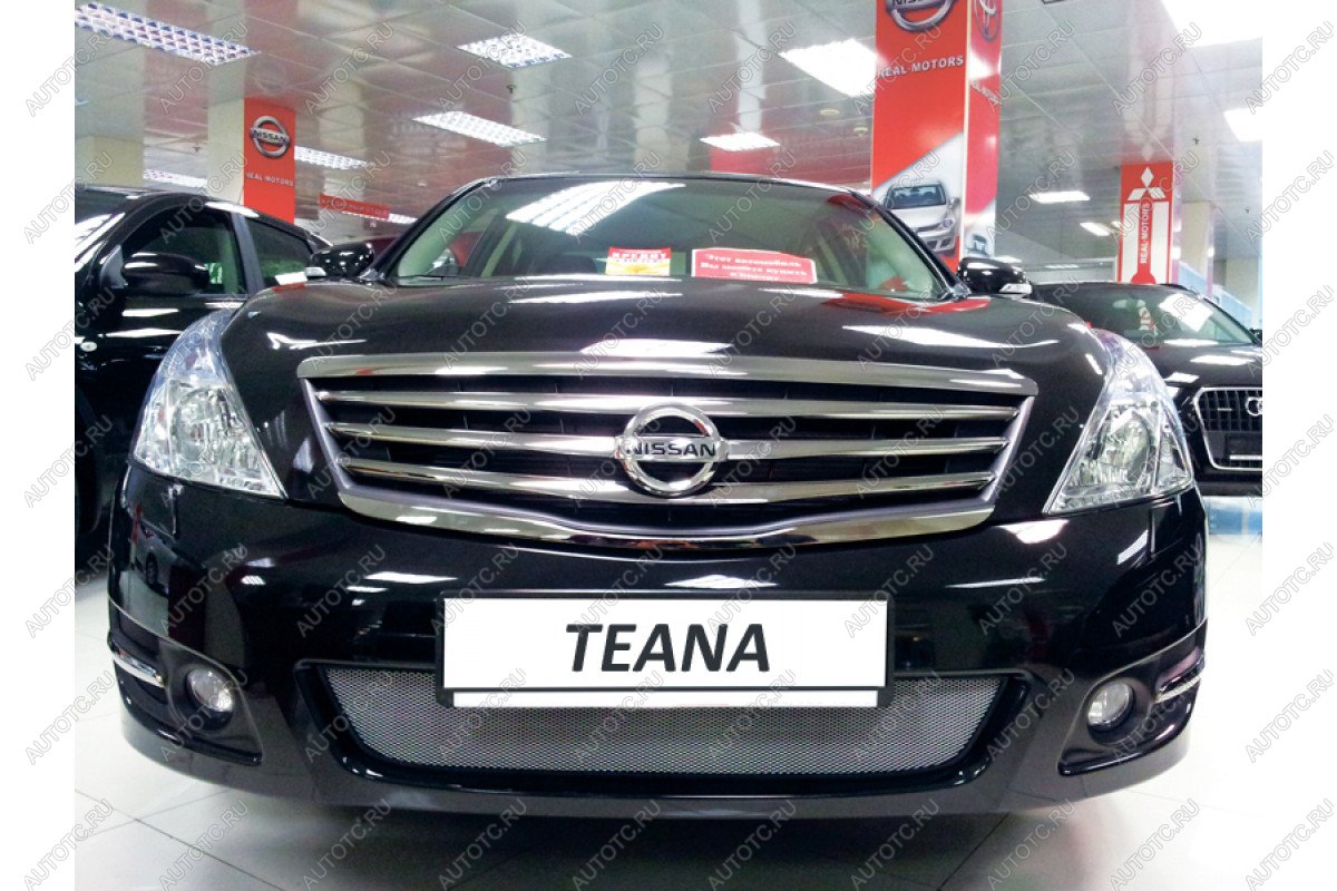 3 969 р. Защита радиатора Стрелка11 Стандарт  Nissan Teana  2 J32 (2008-2014) дорестайлинг, рестайлинг (хром)  с доставкой в г. Кемерово