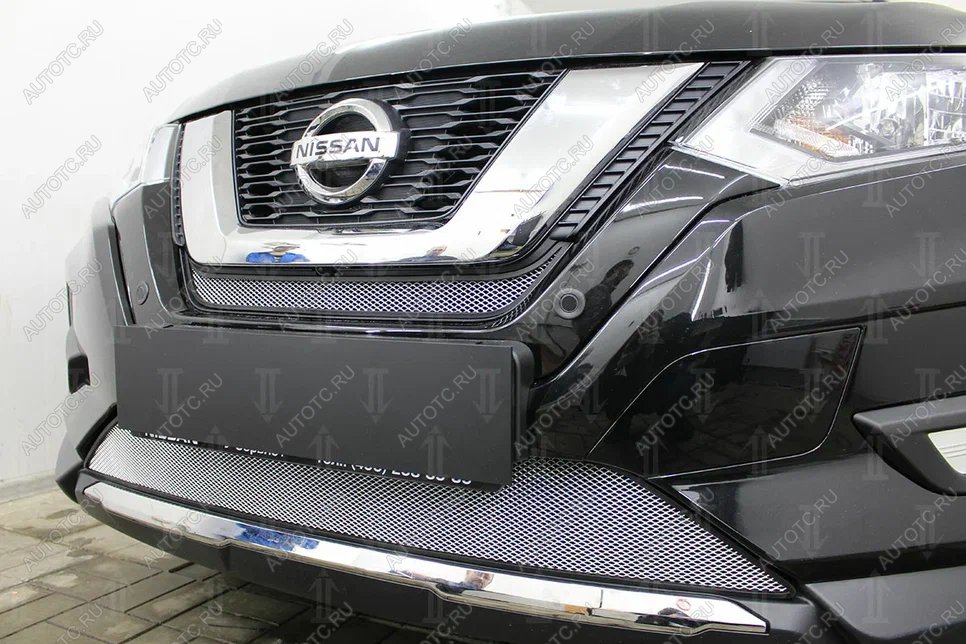 3 299 р. Защита радиатора (низ) Стрелка11 Стандарт  Nissan X-trail  3 T32 (2017-2022) рестайлинг (хром)  с доставкой в г. Кемерово