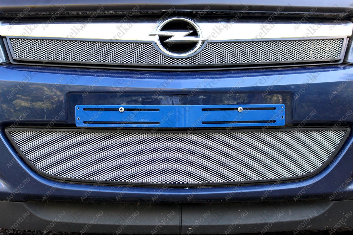 3 079 р. Защита радиатора (низ) Стрелка11 Стандарт  Opel Astra  H (2007-2015) универсал рестайлинг, хэтчбек 5дв рестайлинг (хром)  с доставкой в г. Кемерово