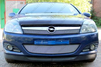 3 079 р. Защита радиатора (низ) Стрелка11 Стандарт  Opel Astra  H (2007-2015) универсал рестайлинг, хэтчбек 5дв рестайлинг (хром)  с доставкой в г. Кемерово. Увеличить фотографию 2