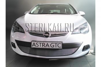 3 179 р. Защита радиатора Стрелка11 Стандарт  Opel Astra  J GTC (2011-2018) (хром)  с доставкой в г. Кемерово. Увеличить фотографию 2