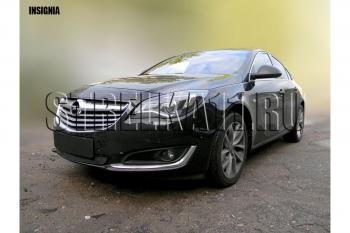 2 999 р. Защита радиатора Стрелка11 Стандарт Opel Insignia A рестайлинг седан (2013-2017) (черная)  с доставкой в г. Кемерово. Увеличить фотографию 2