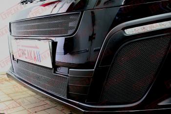 3 579 р. Защита радиатора (боковые) Стрелка11 Стандарт Opel Zafira Life С (2019-2025) (черные)  с доставкой в г. Кемерово. Увеличить фотографию 2