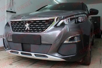 2 999 р. Защита радиатора (боковые) Стрелка11 Стандарт Peugeot 3008 2 (2016-2025) (черные)  с доставкой в г. Кемерово. Увеличить фотографию 3