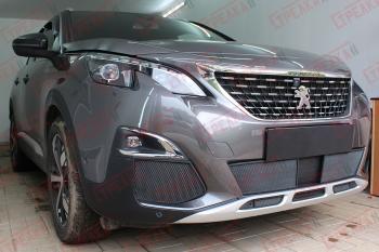 5 299 р. Защита радиатора (низ, середина 5 частей) Стрелка11 Стандарт Peugeot 3008 2 (2016-2025) (черные)  с доставкой в г. Кемерово. Увеличить фотографию 2