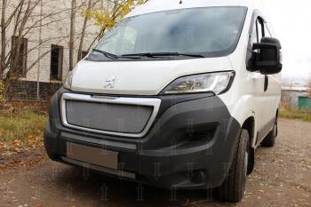 4 099 р. Защита радиатора (2 части) Стрелка11 Стандарт  CITROEN Jumpy (2013-2017), Fiat Ducato  290 (2014-2025), Peugeot Boxer  290 (2014-2025) (черная)  с доставкой в г. Кемерово. Увеличить фотографию 6