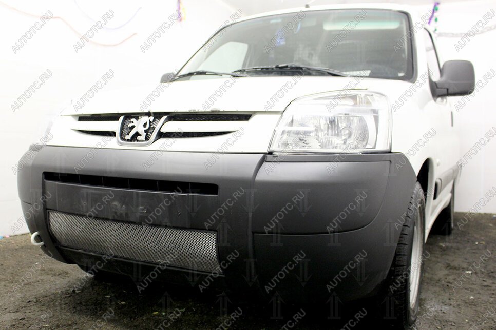 3 099 р. Защита радиатора (низ) Стрелка11 Стандарт  Peugeot Partner ( M49/M59,  B9) (2002-2012) рестайлинг, дорестайлинг (хром)  с доставкой в г. Кемерово