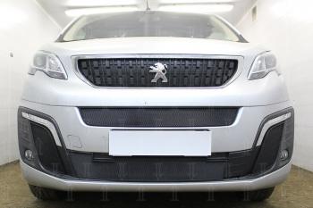 5 699 р. Защита радиатора (середина, низ) Стрелка11 Стандарт Peugeot Traveller K0 L2 дорестайлинг (2016-2024) (черная)  с доставкой в г. Кемерово. Увеличить фотографию 2