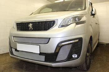 4 369 р. Защита радиатора (боковые) Стрелка11 Стандарт  Peugeot Traveller  K0 L2 (2016-2024) дорестайлинг (хром)  с доставкой в г. Кемерово. Увеличить фотографию 2