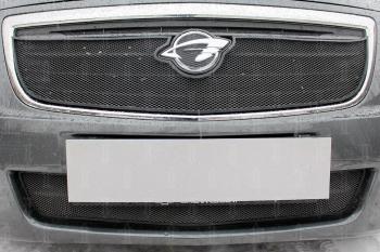 2 899 р. Защита радиатора (низ) Стрелка11 Стандарт Chevrolet Cobalt седан дорестайлинг (2011-2016) (черная)  с доставкой в г. Кемерово. Увеличить фотографию 2