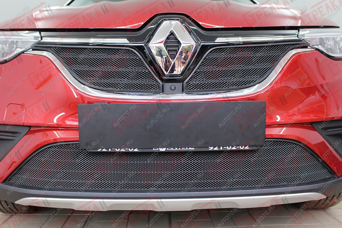 3 499 р. Защита радиатора (низ 2 части) Стандарт Renault Arkana (2019-2025) (черная)  с доставкой в г. Кемерово