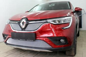 3 699 р. Защита радиатора (верх, 2 части) Стрелка11 Стандарт  Renault Arkana (2019-2025) (хром)  с доставкой в г. Кемерово. Увеличить фотографию 3